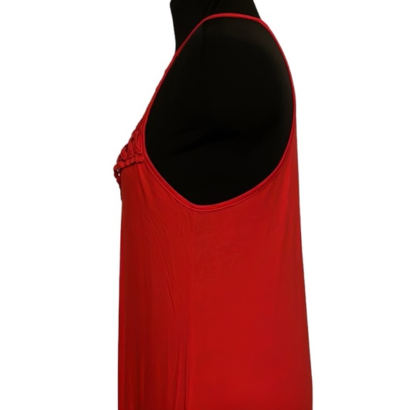 Women’s Red Crochet Maxi Dress - Picture 8 of 9